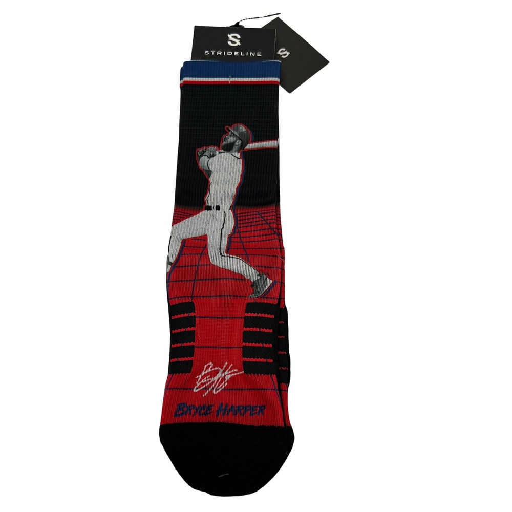 Strideline Bryce Harper Philadelphia Phillies‎ Synthwave Crew Socks MLB